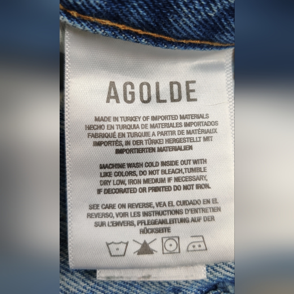 Agolde Women's Button Down Denim Jeans Size 24 - Picture 5 of 7